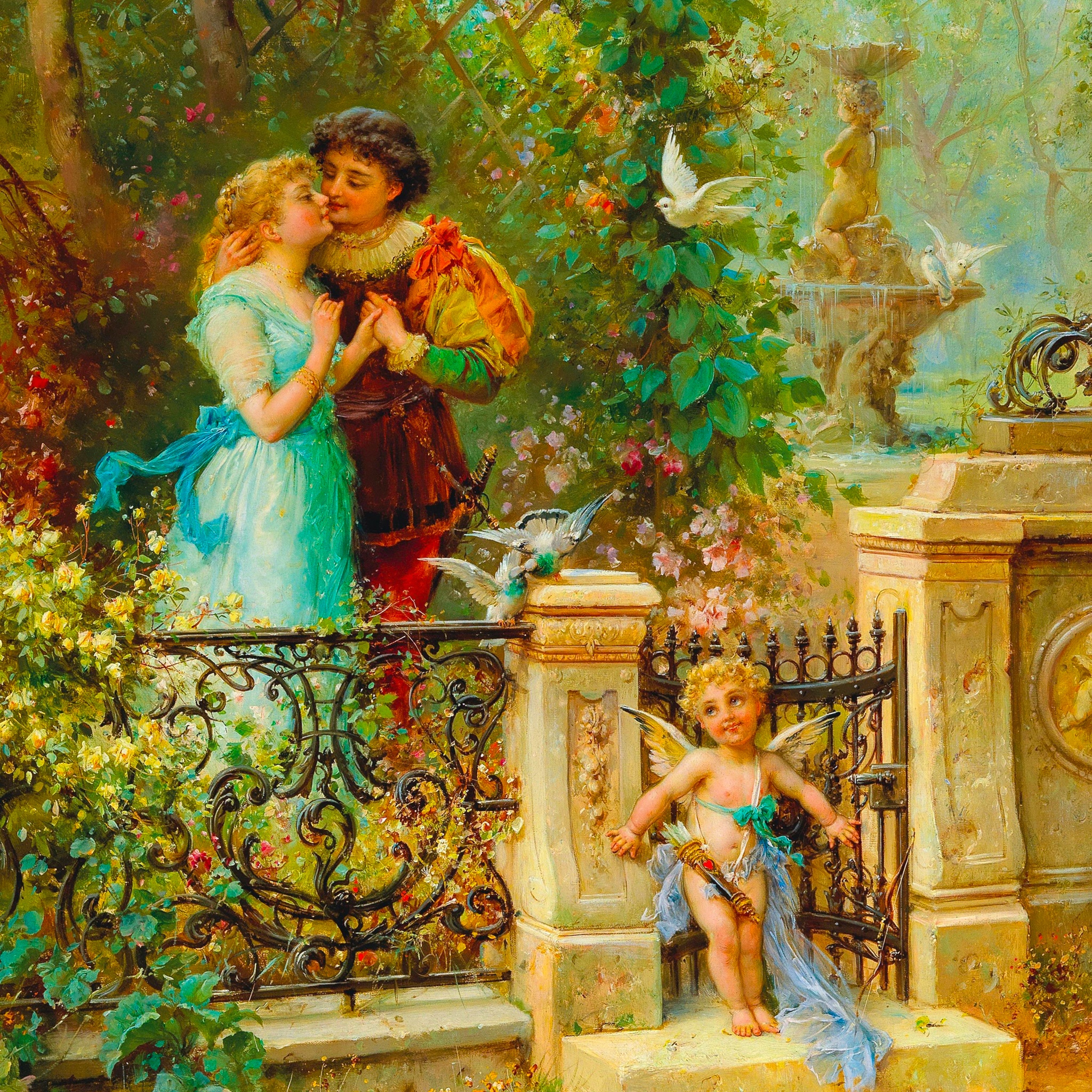 Amor and a Couple jigsaw puzzle by Gotiva