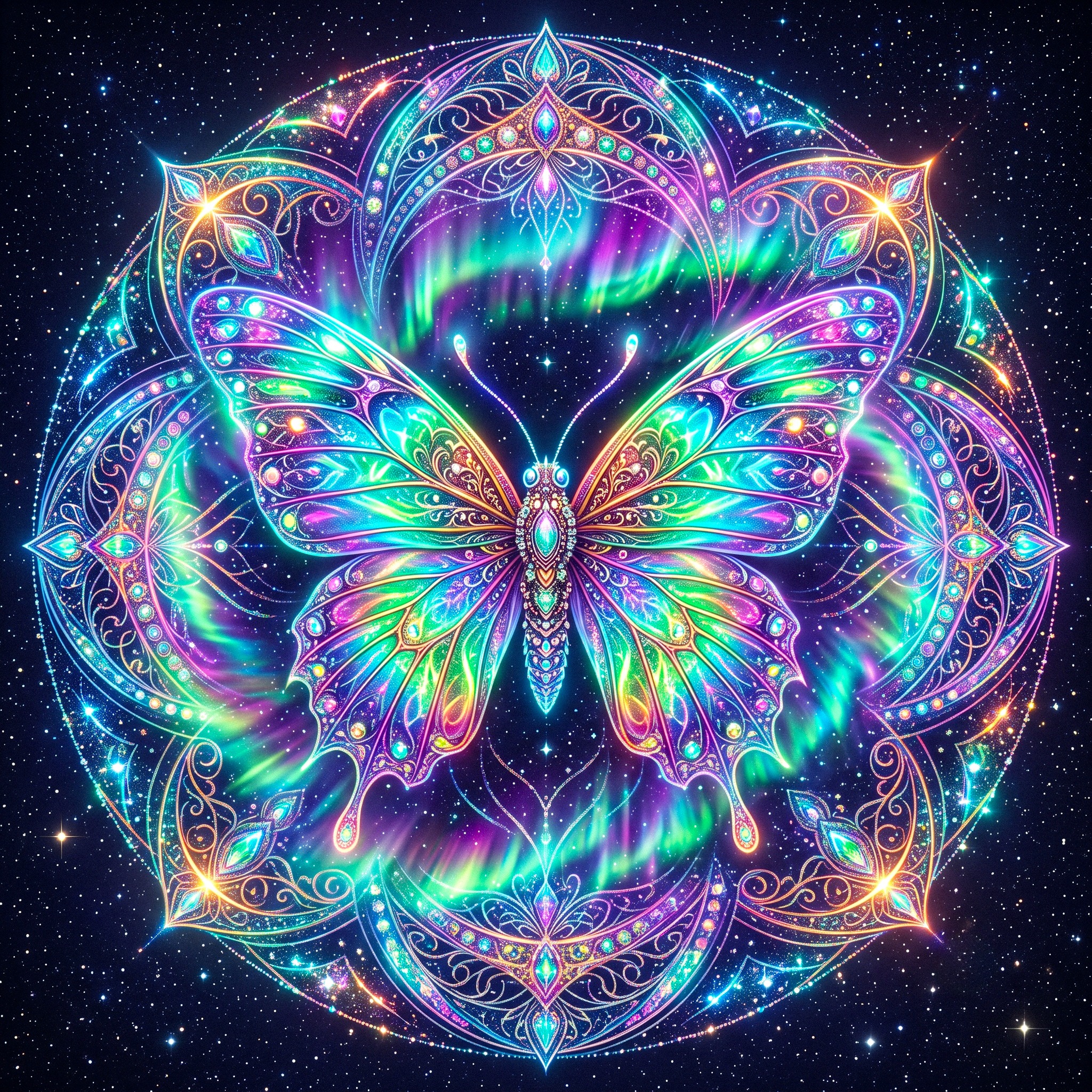 Space Mandala Butterfly jigsaw puzzle by Gotiva