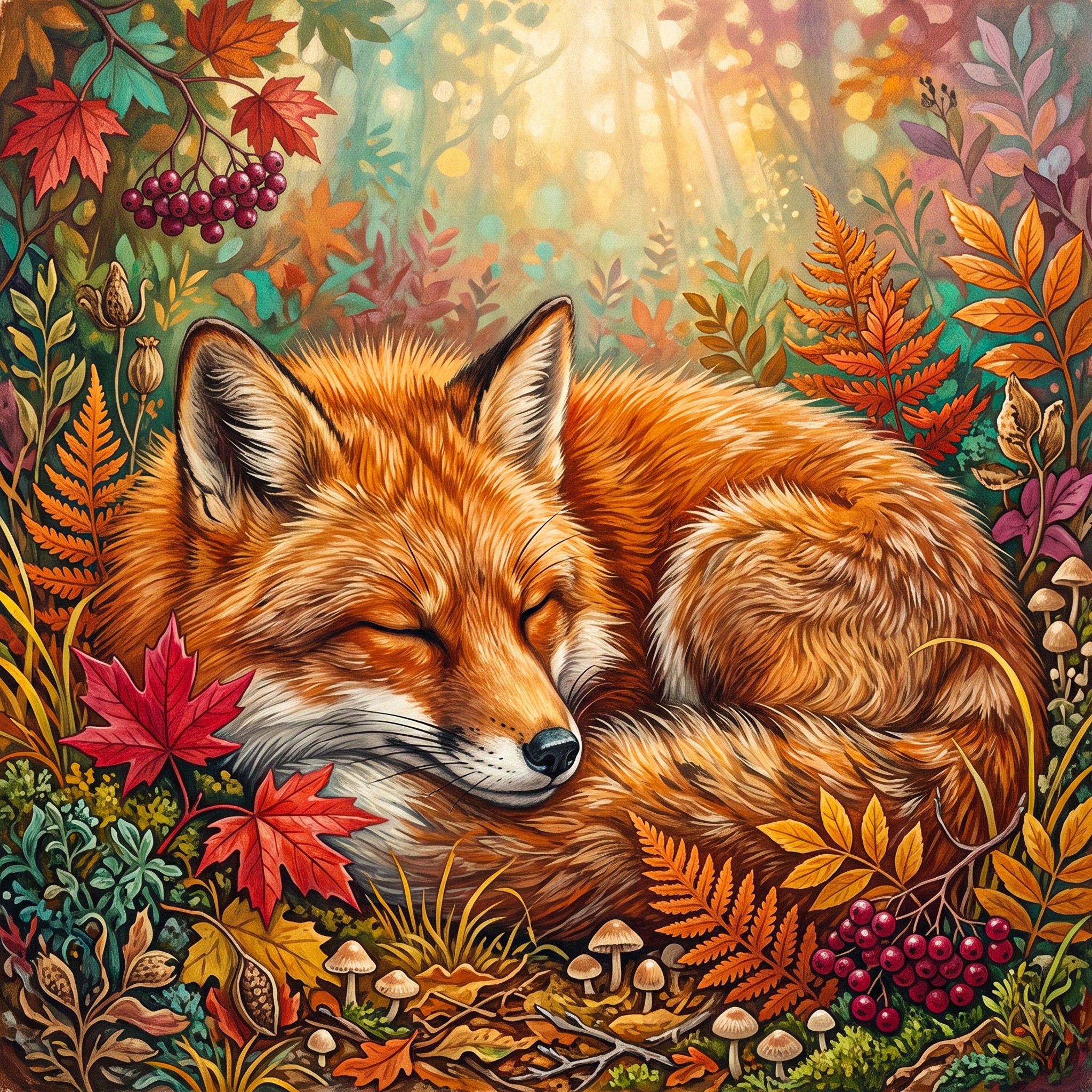 Sleeping Fox jigsaw puzzle by Gotiva