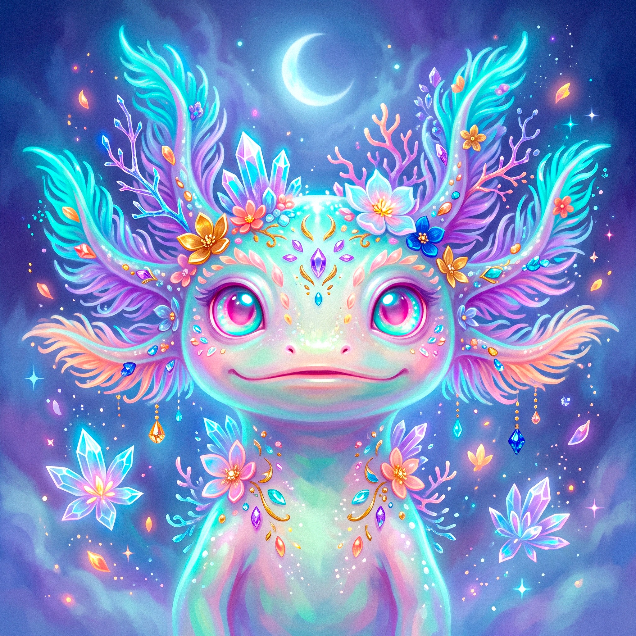 Axelotl jigsaw puzzle by Aria Solenne