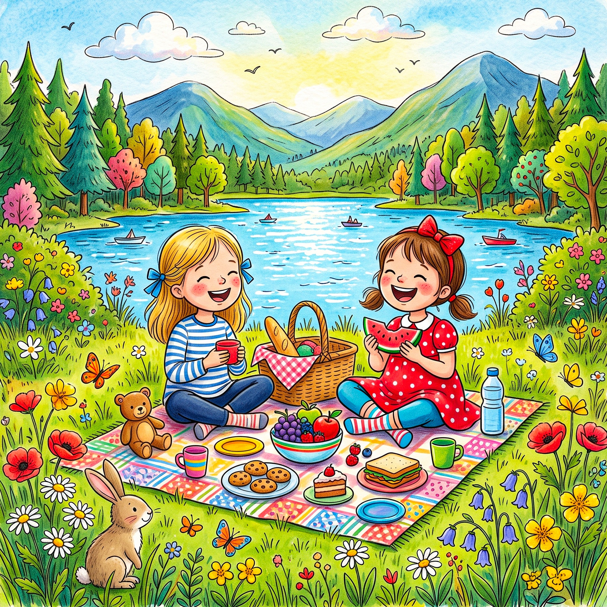Picnic jigsaw puzzle by Comic Crumbs by Emma