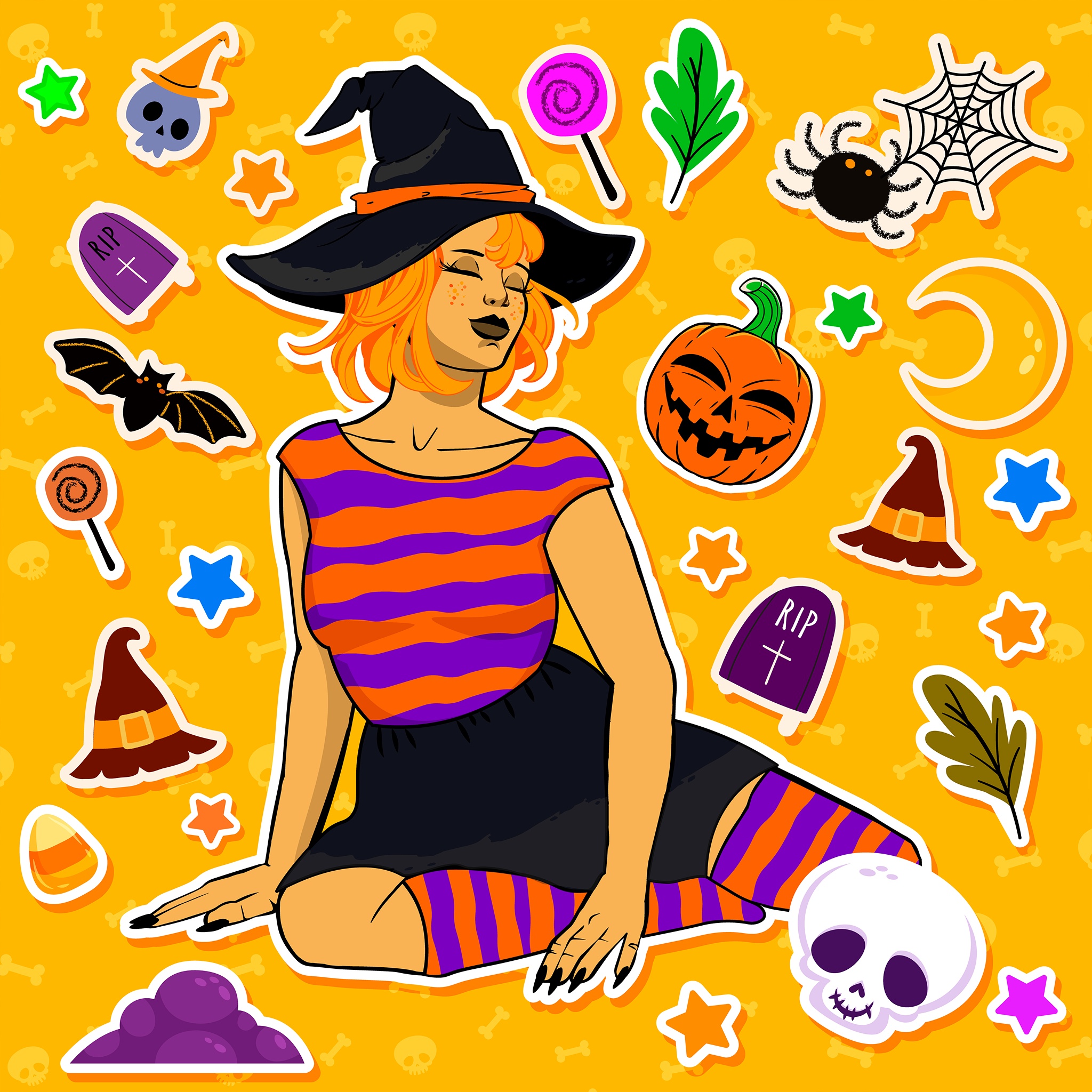 Halloween Cartoon Girl jigsaw puzzle by Gotiva