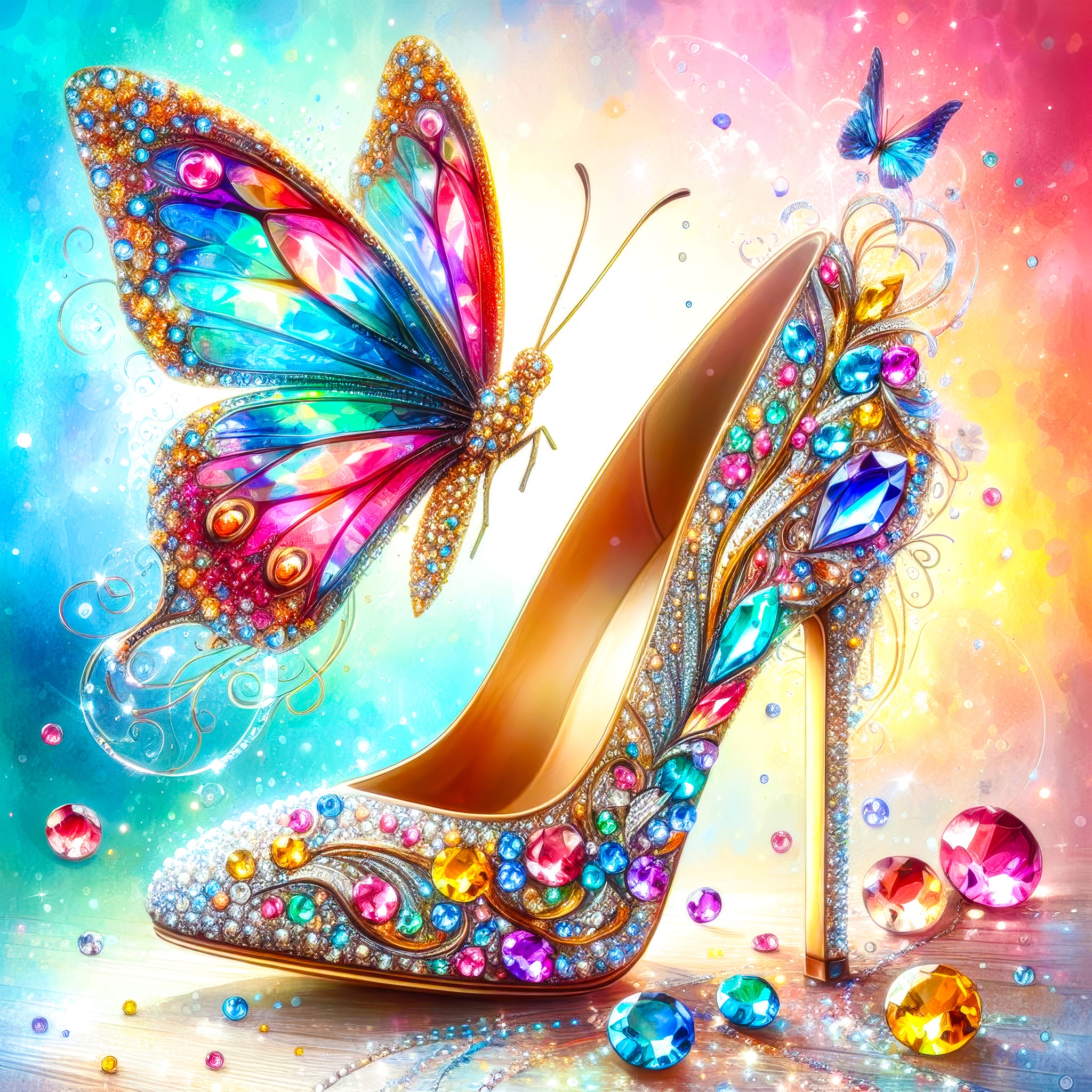 Rainbow crystal walk jigsaw puzzle by Gotiva
