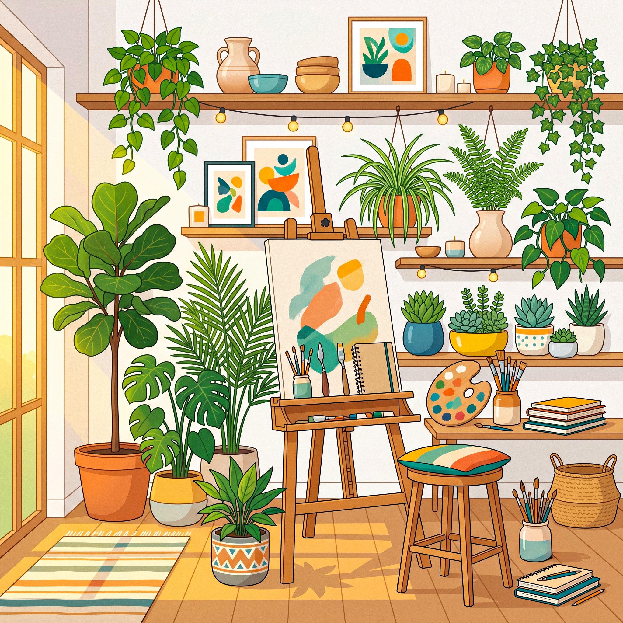 Green Room jigsaw puzzle by Lofi Canvas