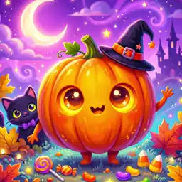 Cute Pumpkin jigsaw puzzle by Veloura Moonpetal