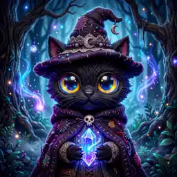 Cat Wizard jigsaw puzzle by Soft Haunt