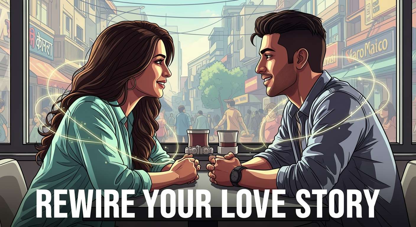 Indian couple improving communication and rewiring attachment styles for relationship growth