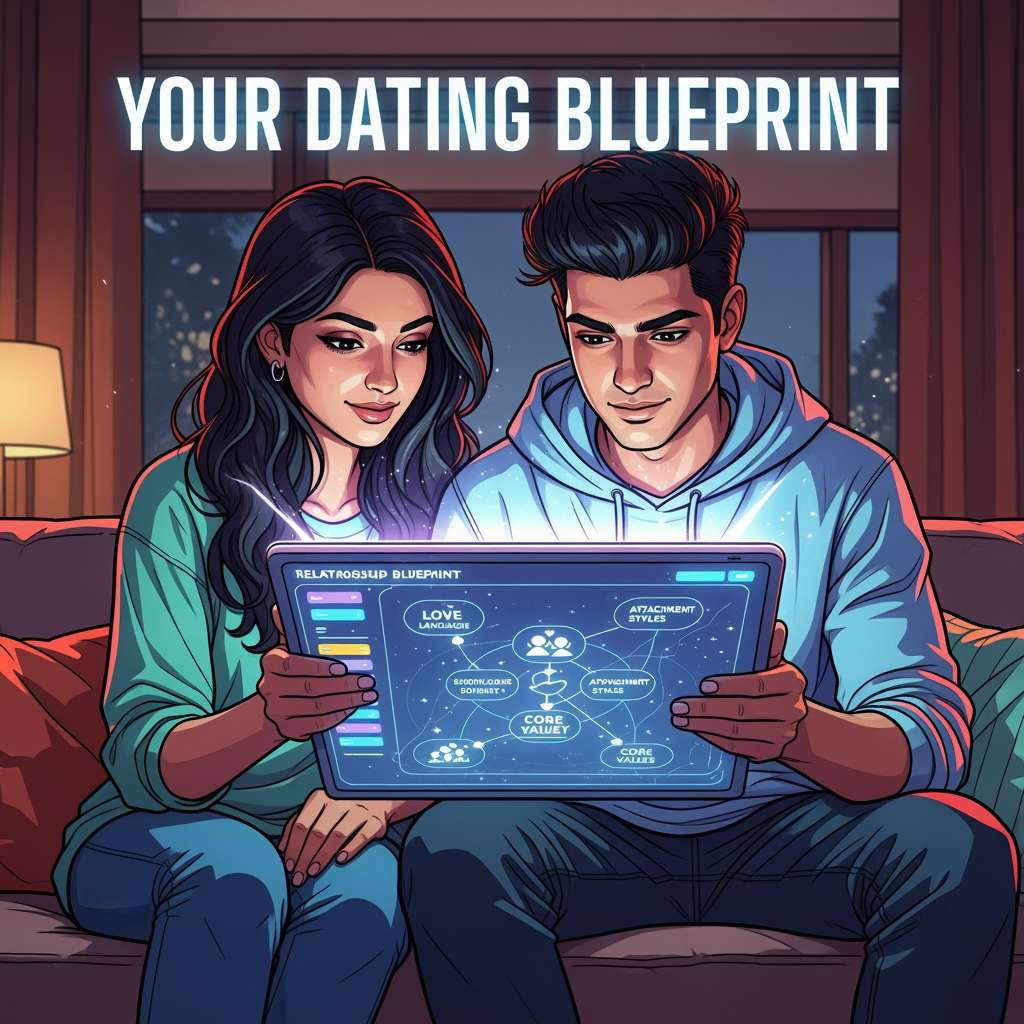 Indian couple using self-discovery tools for intentional dating and relationship building