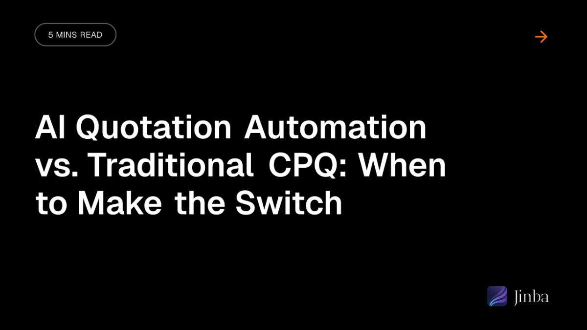 AI Quotation Automation vs. Traditional CPQ: When to Make the Switch