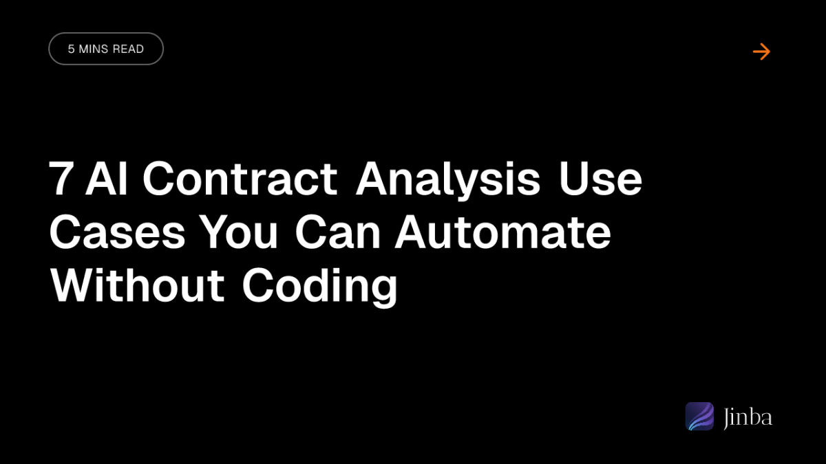 7 AI Contract Analysis Use Cases You Can Automate Without Coding