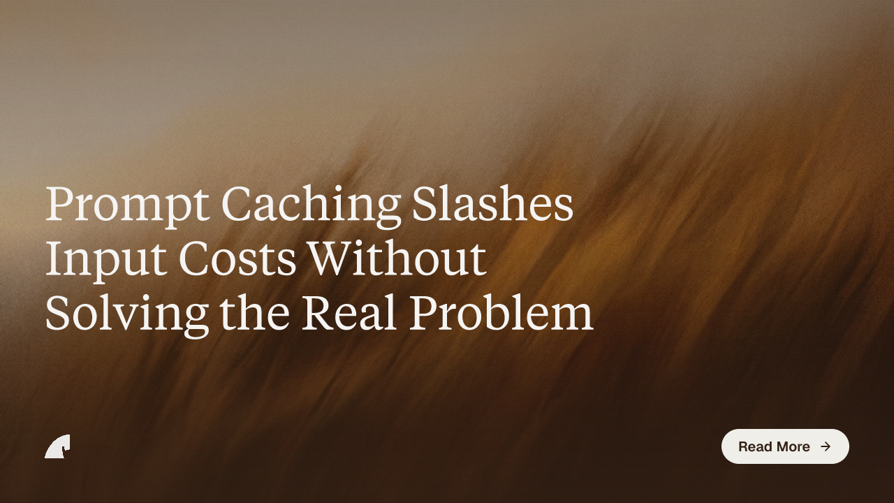 Prompt Caching Slashes Input Costs Without Solving the Real Problem
