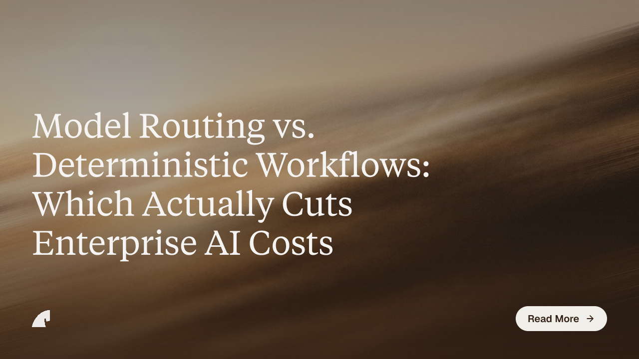 Model Routing vs. Deterministic Workflows: Which Actually Cuts Enterprise AI Costs