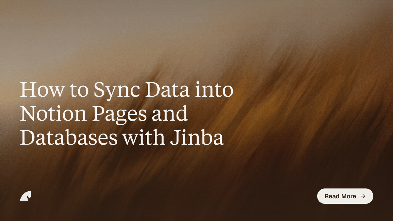 How to Sync Data into Notion Pages and Databases with Jinba
