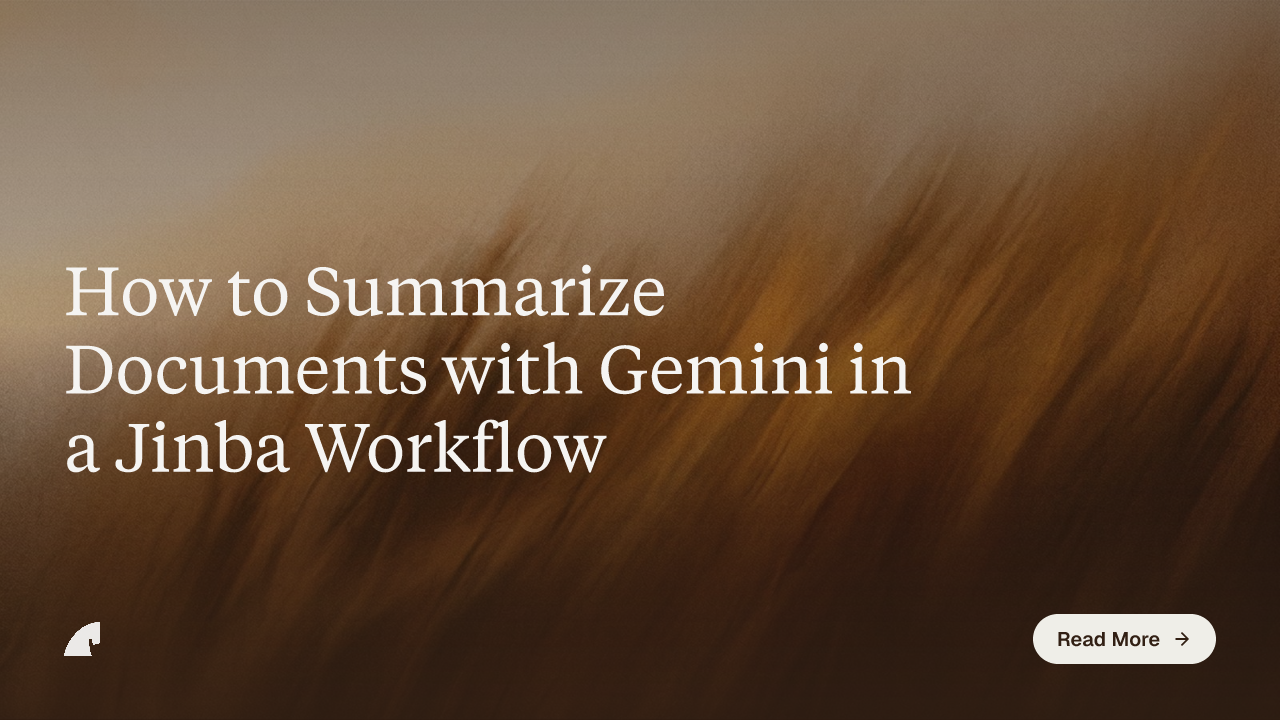 How to Summarize Documents with Gemini in a Jinba Workflow