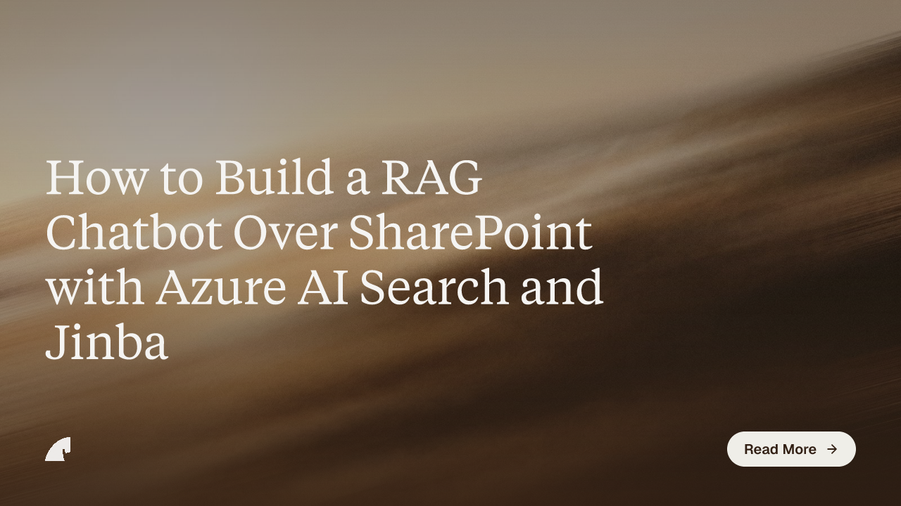 How to Build a RAG Chatbot Over SharePoint with Azure AI Search and Jinba