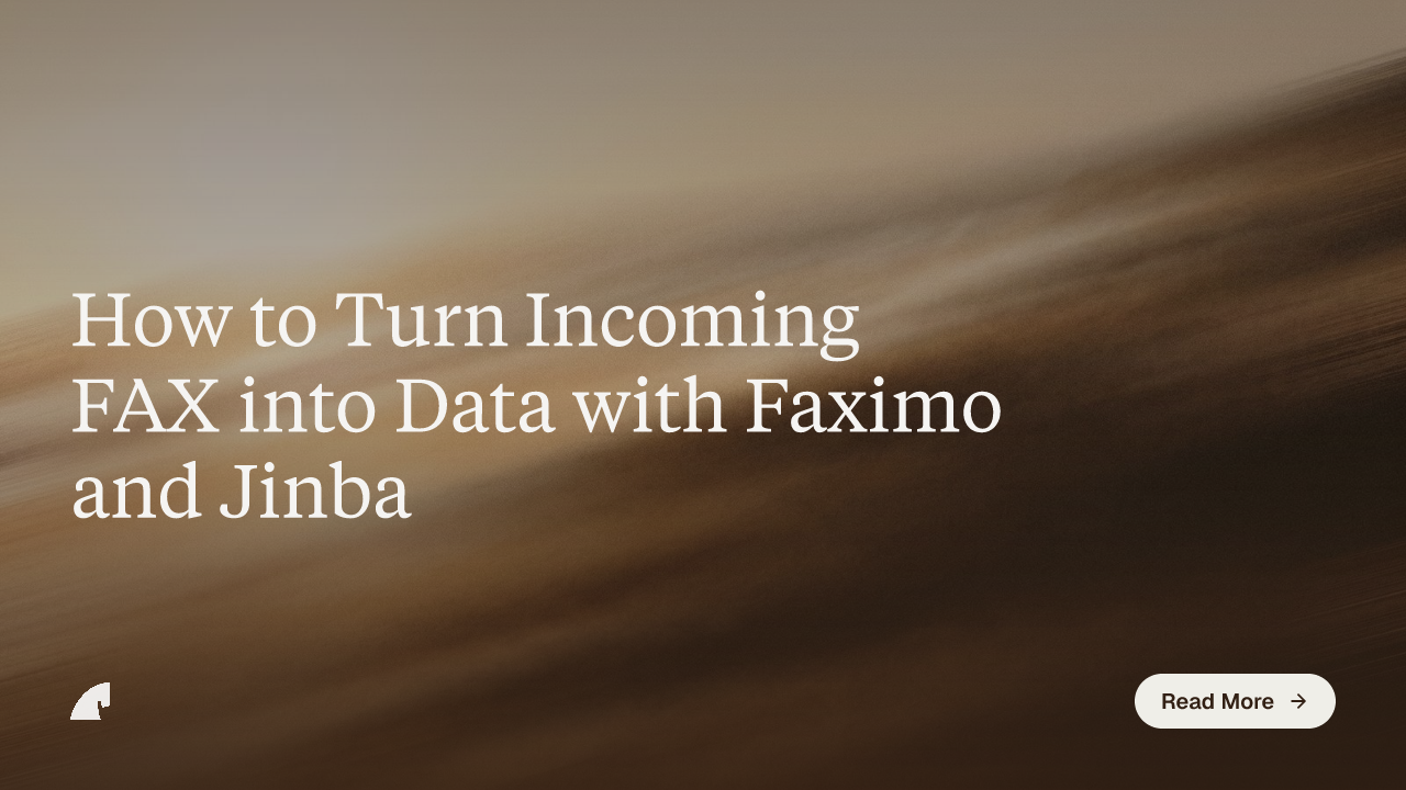 How to Turn Incoming FAX into Data with Faximo and Jinba