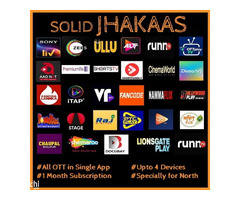 SOLID JHAKAAS SPECIAL PACK - 29 Apps & 300+ Channels - 1 Month OTT Pack