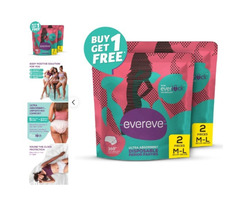 Evereve Ultra Absorbent Disposable Period Panties, M-L, 2's Pack