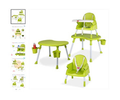 4 In 1 Convertible Baby High Chair, Green