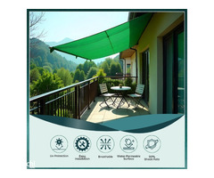 TRINQET 3x3mt Sails Sun Shade Green Net for Balcony & Resorts - Image 3