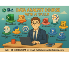 Job-Oriented Data Analyst Course in Delhi – Excel, SQL, Power BI, Tableau, Alteryx, R & AI Skill