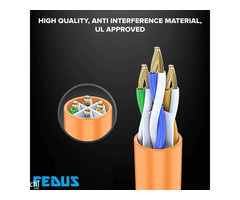 FEDUS Cat6 Ethernet Cable, High Speed 550Mhz 10 Gigabit Speed Utp Lan Cable, Network Cable Internet  - Image 7