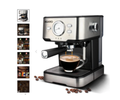Agaro Imperial 15-Bar Espresso Machine – Home Coffee Maker (1100W)