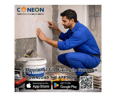 Expert Tile Fixing Near Me | Tile Flooring For Offices in Gurgaon – Book on CONEON