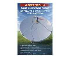 SOLID C/KU Prime Focus Dish Antenna (6FT / 180cm)