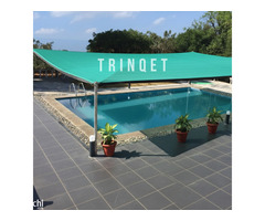 6x6mt (20x20ft) Swimming Pool Shade Net – Large Outdoor Shade | TRINQET