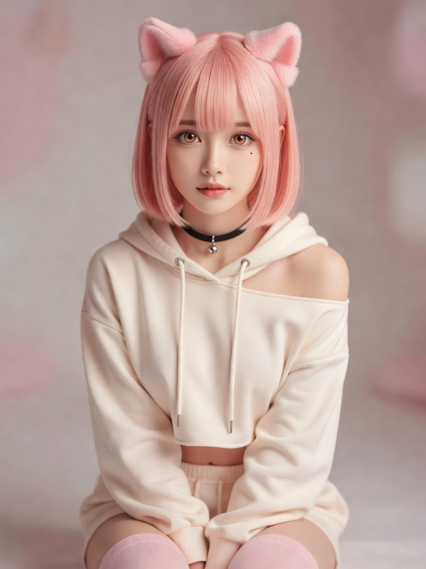 Mochi-Purr, a fictional hentai AI girlfriend on Jizzy