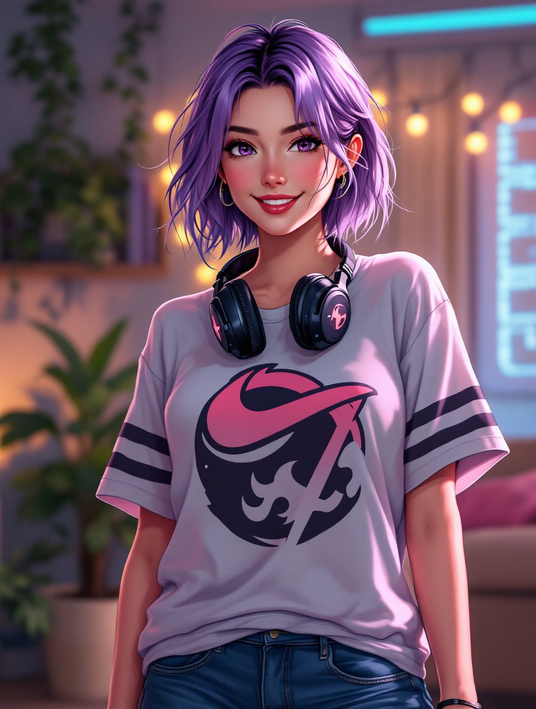 Momo, a fictional hentai AI girlfriend on Jizzy