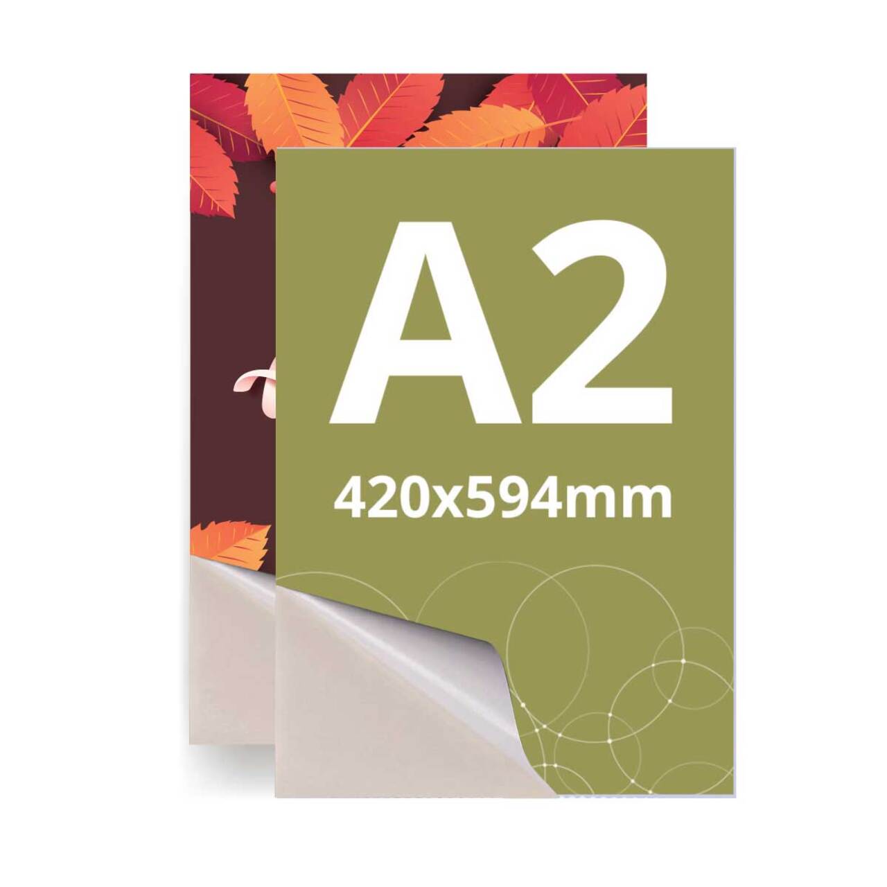 PRINT Autocolant laminat A2 (420x594mm), 2buc/pachet.