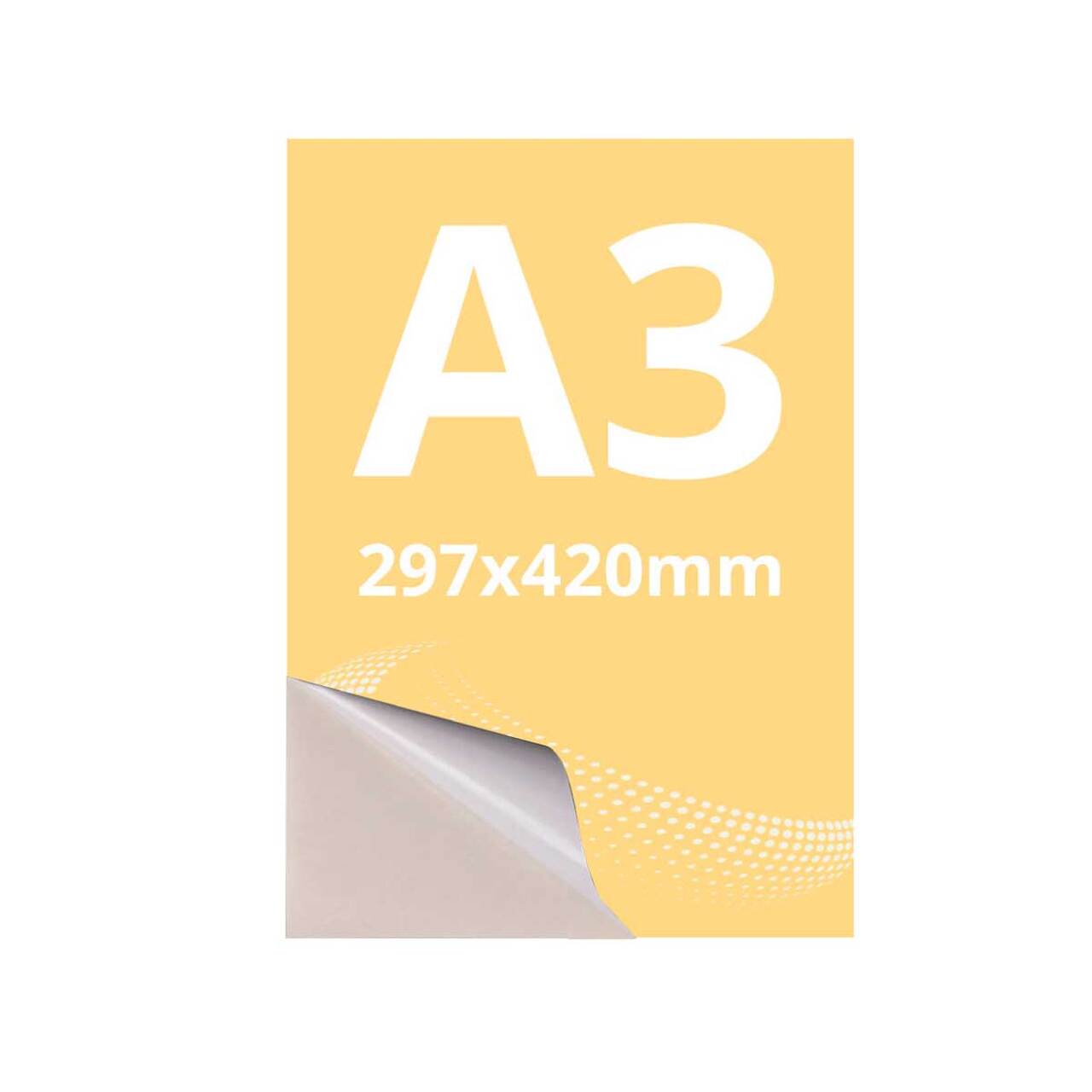 Print Autocolant laminat A3 - 297x420 mm, JJ DISPLAYS