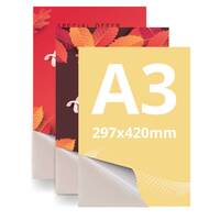 PRINT Autocolant laminat A3 (297x420mm), 3buc/pachet.