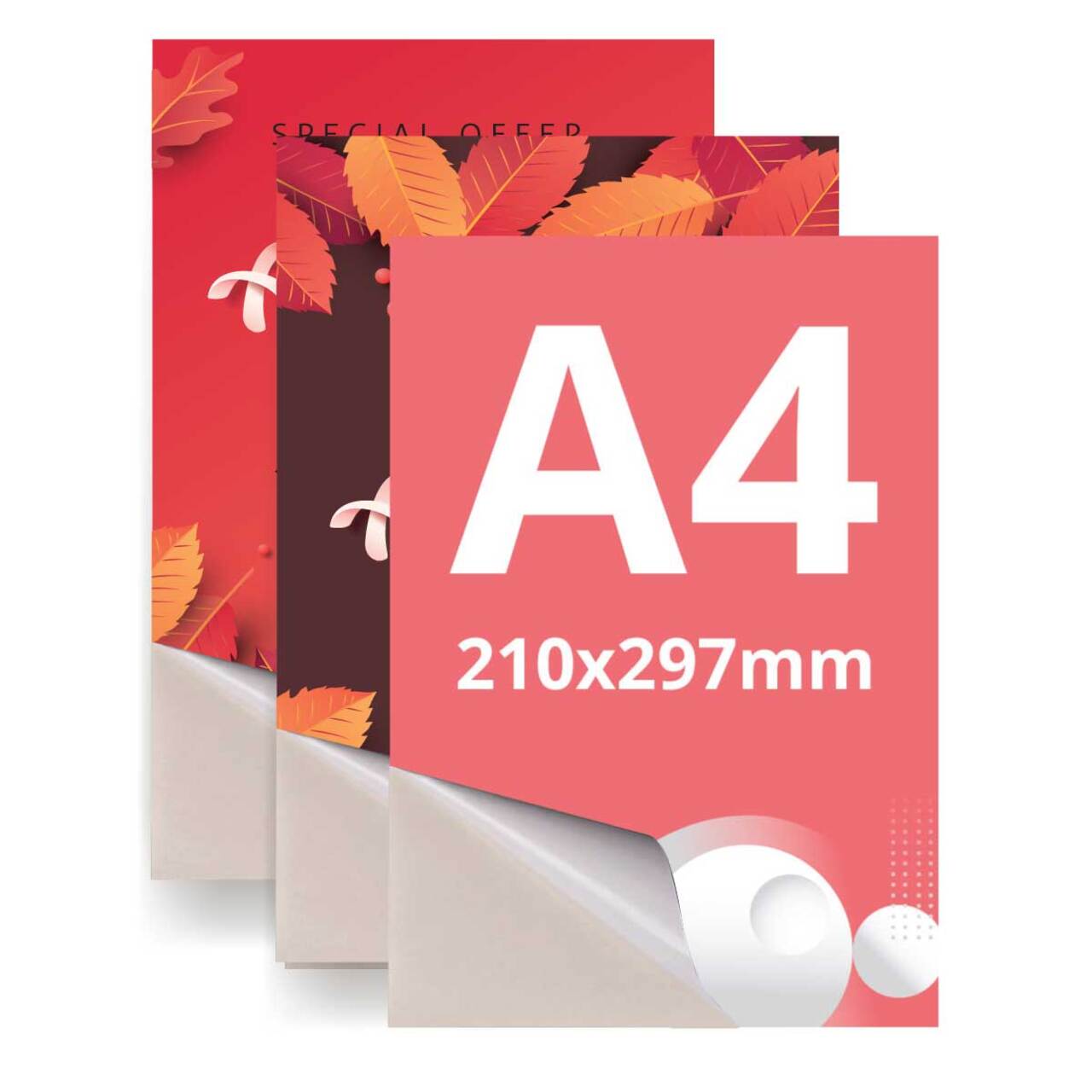 PRINT Autocolant laminat A4 (210x297mm), 3buc/pachet.