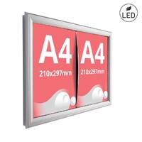 Casetă Luminoasă cu separator, 2 x A4 (210x297mm), LED
