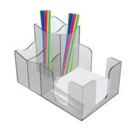 Suport șervețele, paie pentru bar, JJ DISPLAYS, 5 compartimente, Transparent