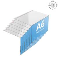 Suport etichete preț din plexiglas, cu bandă dubluadezivă, 90grade, format A6 (105x148mm), 5buc/set. JJ DISPLAYS