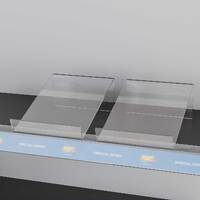 Suport înclinat pentru expunere produse raft, 150 x 223 x 80(h)mm, 2buc/set, JJ DISPLAYS
