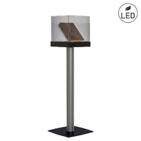 Vitrină cu picior slim, JJ Displays, format 300x300x300mm și iluminare LED.