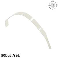 Sistem Wobbler de raft din PVC alb, rasucit,suport pret si promotii la raft, 50buc/set