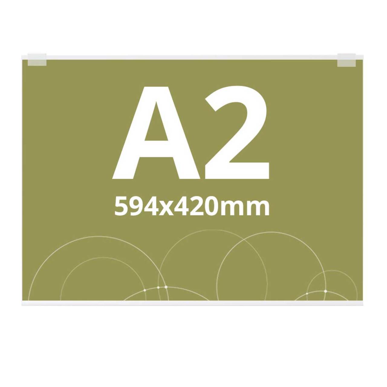 Acrylic Poster Support A2, JJ DISPLAYS, 420 x 594 mm, Landscape