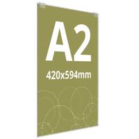 Acrylic Poster Support A2, JJ DISPLAYS, 420 x 594 mm, Portrait