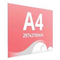 Acrylic Poster Support A4, JJ DISPLAYS, 210 x 297 mm, Landscape