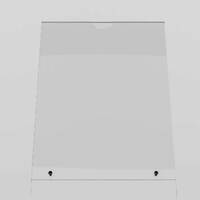 Suport afisaj plexiglas de podea cu buzunar pentru pliante A5 (148x210mm)