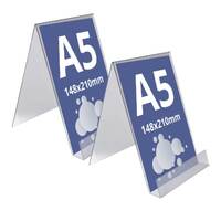 Table Top Display, JJ DISPLAYS, format A5 (148x210 mm), Portrait, 2buc/set