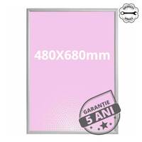 Ramă click 25, Poster Frame din aluminiu, cu colțuri drepte, JJ DISPLAYS, 480 x 680 mm