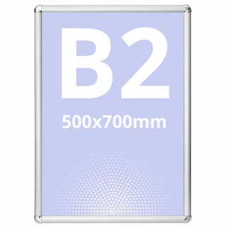 Ramă click Poster Frame din aluminiu 25, colțuri rotunde S5, JJ DISPLAYS, 500 x 700 mm