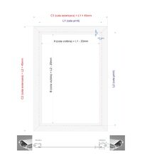 Ramă click Poster Frame din aluminiu 32, colțuri drepte B2, JJ DISPLAYS, 500 x 700 mm